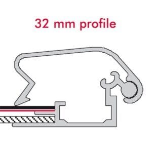 221 32mm profile drawing